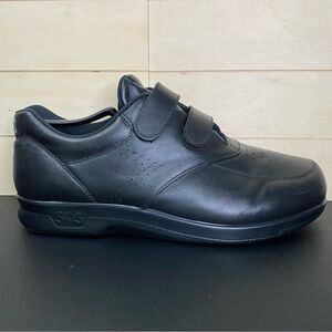 SAS Me Too Dual Strap Black Leather Men's Size 10.5 W Shoes Tripad Comfort Wide